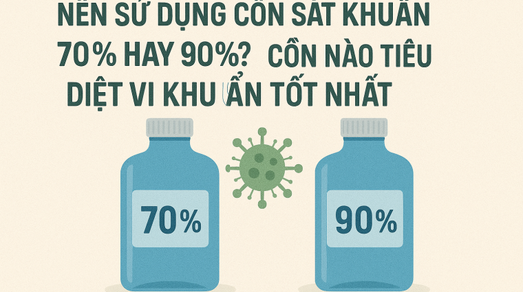  Nên Sử Dụng Cồn Sát Khuẩn 70% Hay 90%? Cồn Nào Tiêu Diệt Vi Khuẩn Tốt Nhất?    